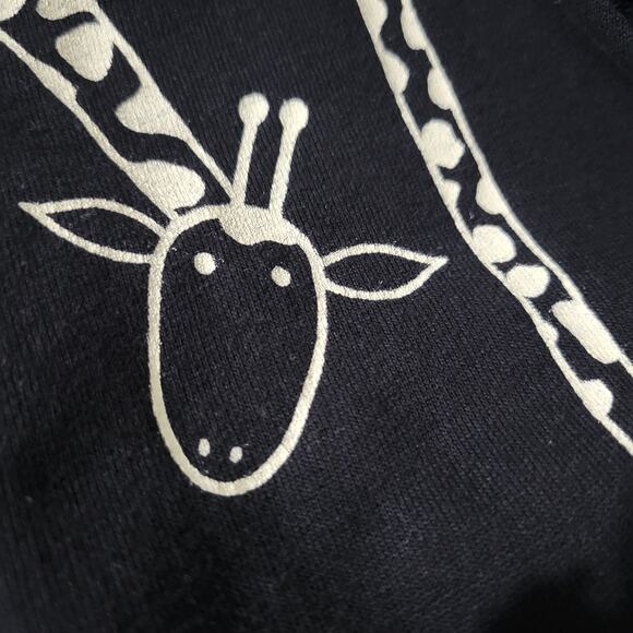 Vintage Cite Giraffe Knit Dress Black Maxi Art To Wear Print Lounge Casual Small - Picture 8 of 14